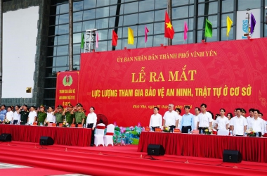 Sôi nổi, phấn khởi ra mắt Lực lượng tham gia bảo vệ an ninh, trật tự ở cơ sở tại các địa phương