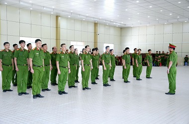 Khai mạc Hội thi điều lệnh, quân sự, võ thuật CAND lần I