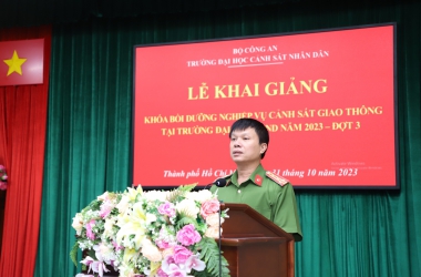 Khai giảng lớp bồi dưỡng nghiệp vụ Cảnh sát giao thông – Đợt 3