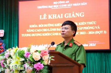 Khai giảng các lớp bồi dưỡng kiến thức mới cho lãnh đạo, chỉ huy cấp phòng và tương đương khối Cảnh sát Đợt 3